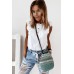 White Buttons Ruffled Tank Top
