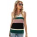 Green Color Block Knitted Sweater Vest