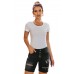 Black Button Front Distressed Shorts
