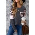 Family Matching Mom's Leopard Splicing Long Sleeve Top